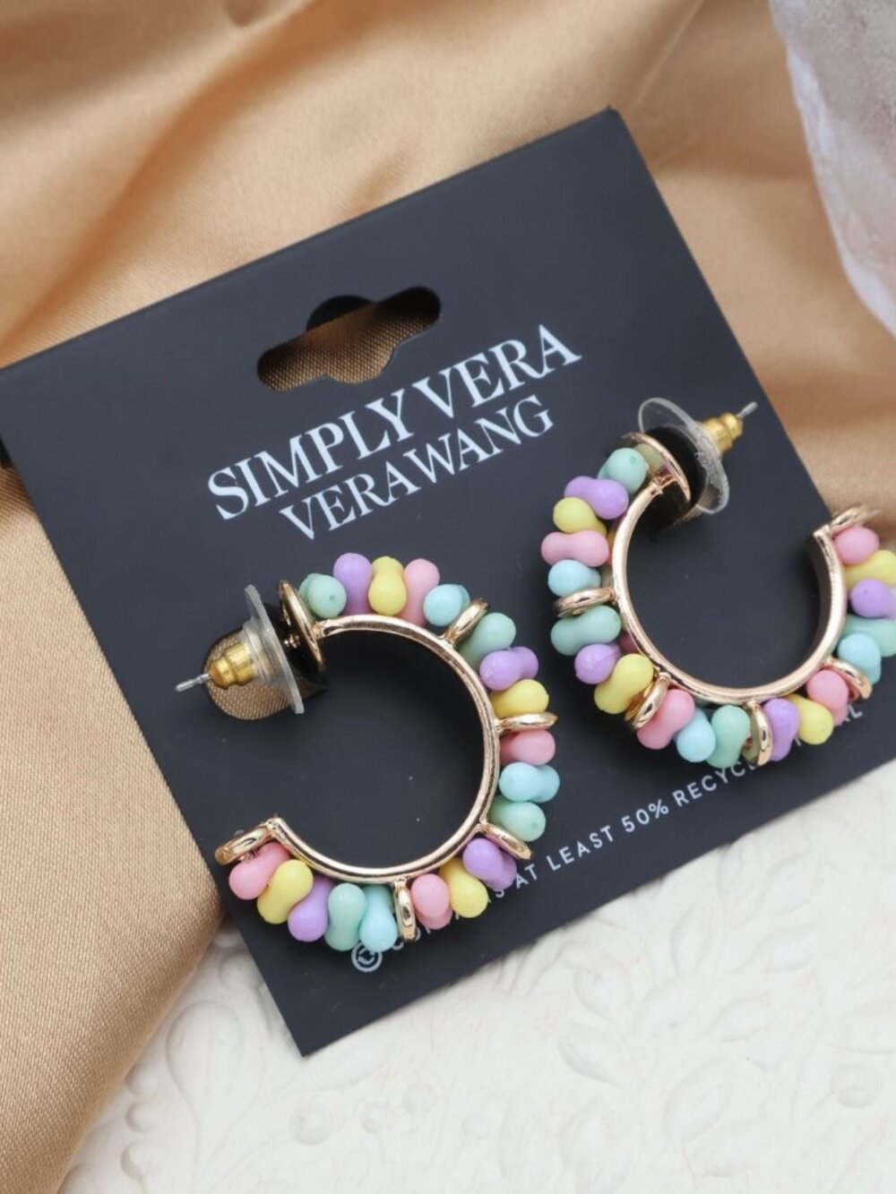 Simply Vera Vera Wang Beaded Hoop Earrings